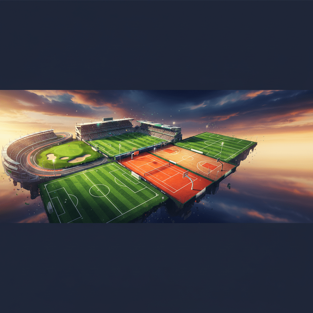 Sport-Streaming per IPTV – abstrakte Sportfelder