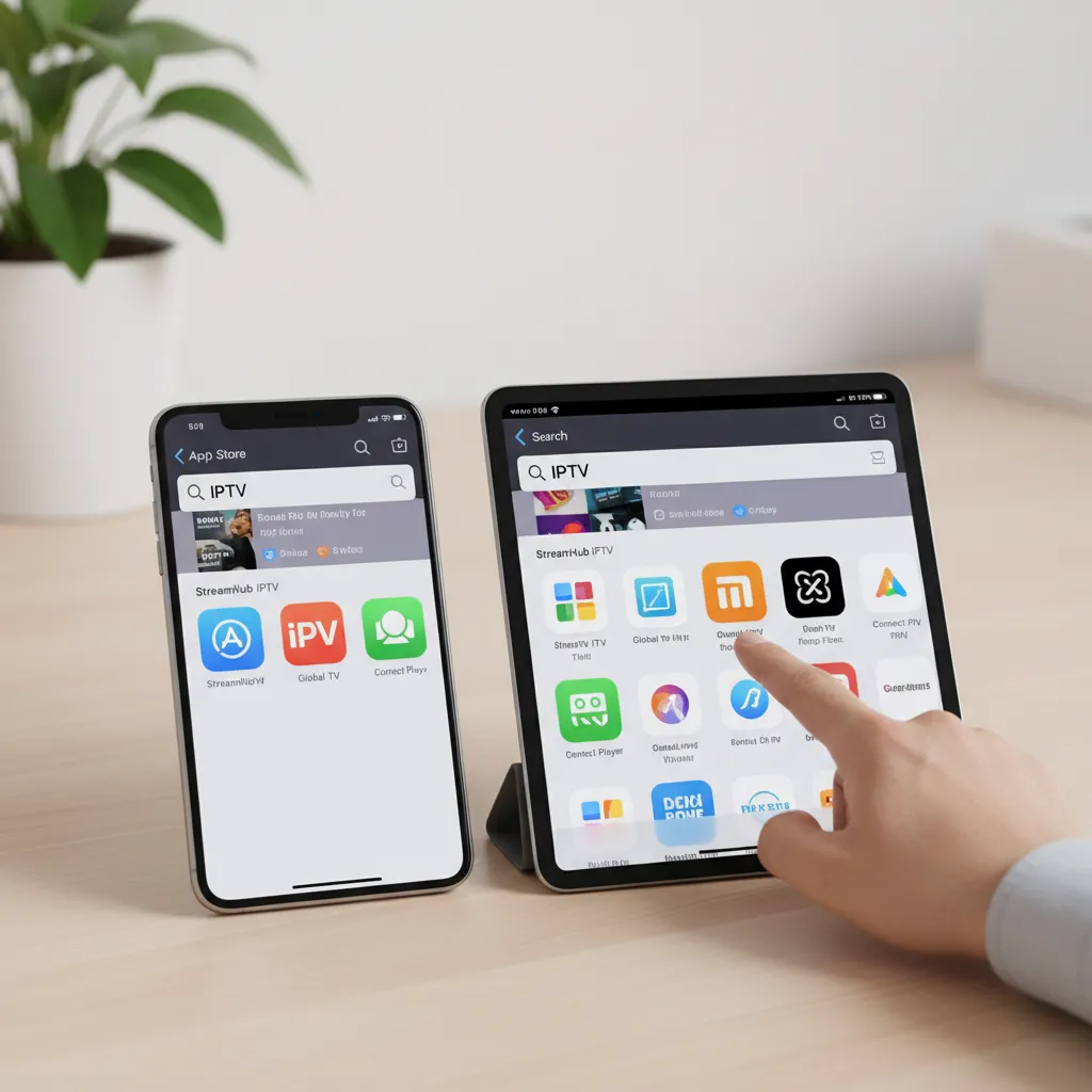 IPTV iOS Apps Auswahl im App Store auf iPhone und iPad