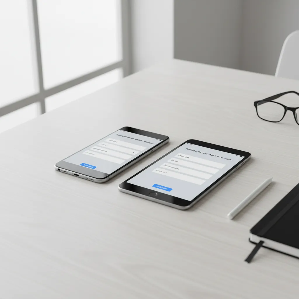 Eingabemaske für M3U URL und Xtream Codes in einer IPTV App auf iPhone oder iPad