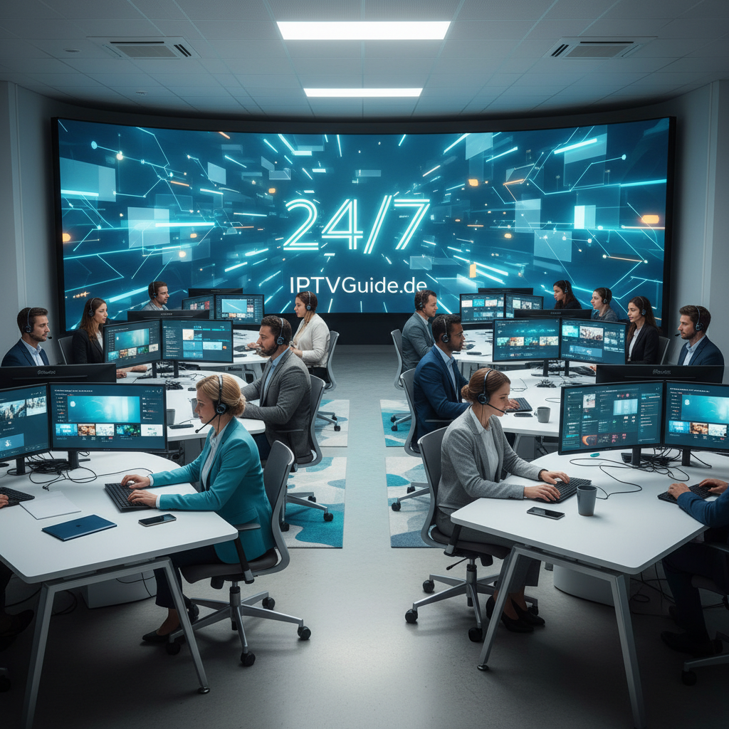 Kundensupport für IPTV – Chat Illustration